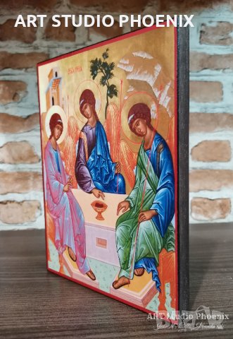 Икона на Светата Троица icona Svetata Troica, снимка 3 - Икони - 12899246