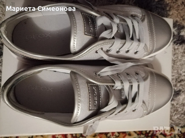 Дамски сникърси в сребрист цвят 37 номер, снимка 4 - Маратонки - 54094600