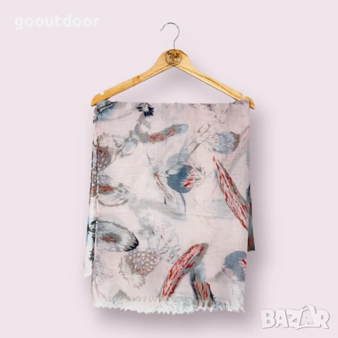 No brand принт шал на пера 84x184