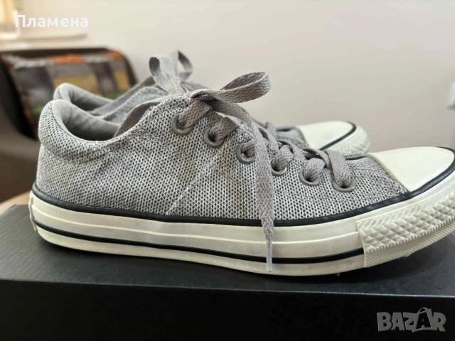 Converse кецове в сиво носени 37-38 , снимка 3 - Кецове - 52027943