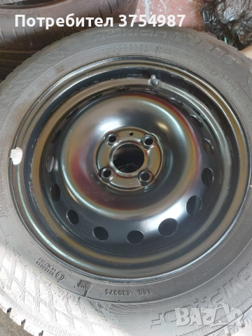 195 65 15 зимни гуми  с железни джанти 4х100 15 