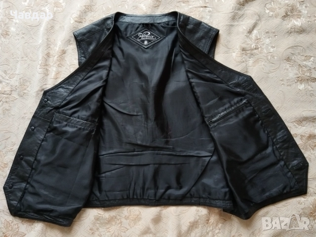 Кожен елек Jo Ricco - размер XL/XXL, снимка 3 - Други - 51679246