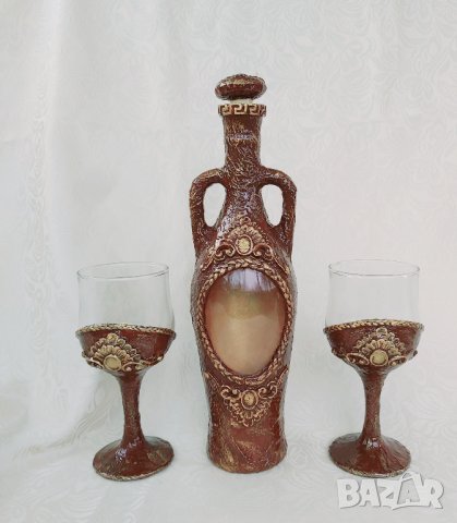  Подаръчни комплекти  за вино /ракия/, снимка 3 - Декорация за дома - 19274800