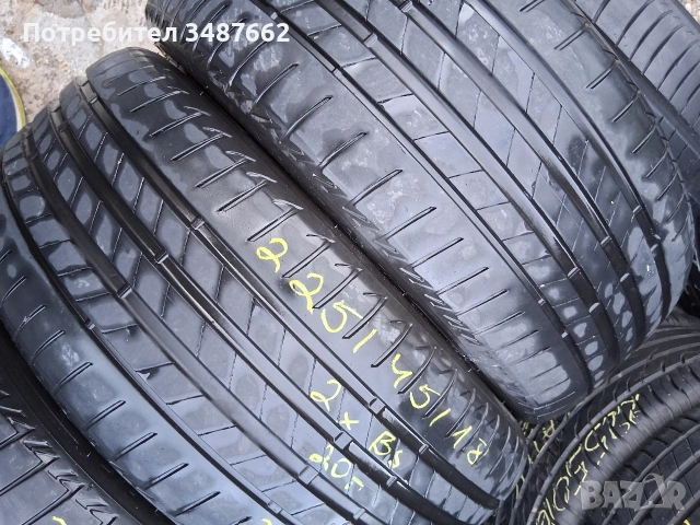 18цола спорт пакет 255 40 и 225 45 18 BRIDGESTONE 4броя летни дот 2020г , снимка 3 - Гуми и джанти - 53916282