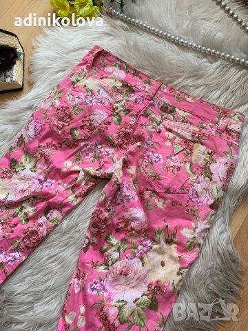 Розов панталон с цветя, снимка 3 - Панталони - 42258955