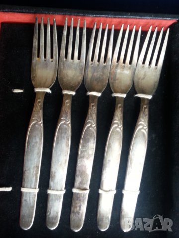 Solingen / Солинген оригинални посребрени прибори : 6 ножа и 5 вилици, тежки, солидни, снимка 8 - Други ценни предмети - 33821086