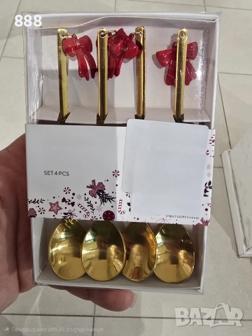 коледни лъжички, снимка 2 - Прибори за хранене, готвене и сервиране - 52695436