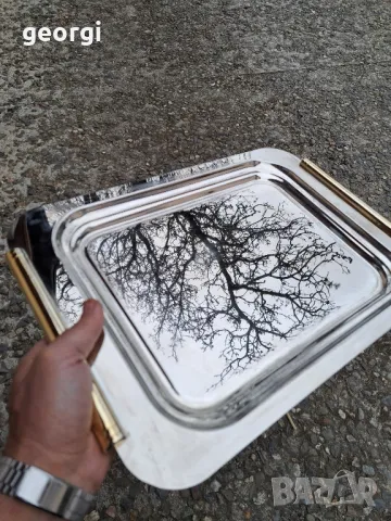 посребрено плато поднос  7/1