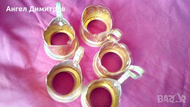 СССР Пет медни стакана , снимка 4 - Антикварни и старинни предмети - 37413398