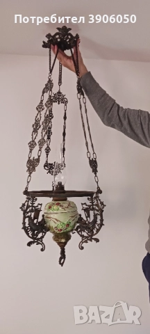 Старинен бронзов канделабър, снимка 7 - Антикварни и старинни предмети - 52226152