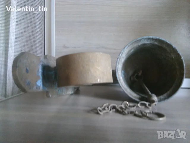 Стара камбана месингова (бронзова), снимка 7 - Антикварни и старинни предмети - 50565540