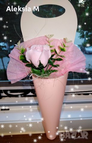 Букет от сапунени рози букети роза , снимка 3 - Романтични подаръци - 37954846