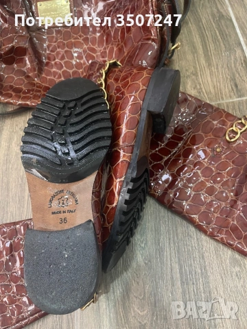 Комплект чанта с ботуши, снимка 5 - Чанти - 53234442