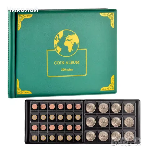 Комбиниран албум за 300 големи и малки монети , класьор за монети , калъф джоб, снимка 6 - Нумизматика и бонистика - 48641128