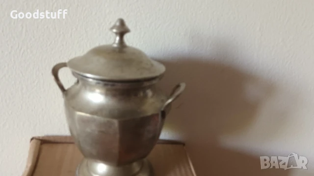 Арт Деко ,посребрена захарница,бронз,сьд,, снимка 4 - Антикварни и старинни предмети - 50586442