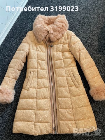Дамско зимно яке с естествен косъм