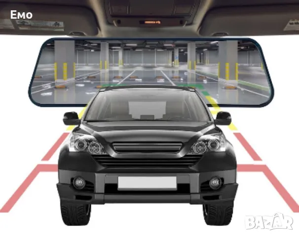 Видеорегистратор в огледало за обратно виждане за автомобил и камера за задно виждане , снимка 6 - Аксесоари и консумативи - 48645919