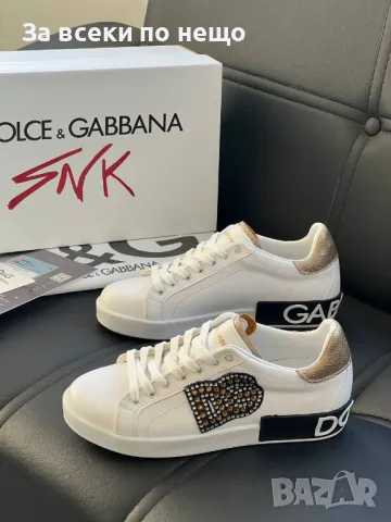 Dolce&Gabbana Дамски Маратонки👟Дамски Спортни Обувки Долче И Габана - 2 Налични Цвята Код D1718, снимка 4 - Маратонки - 48887619