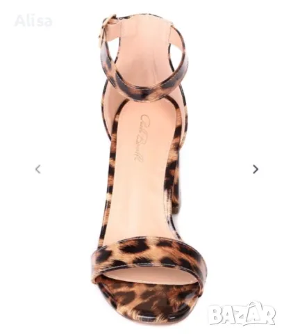 Дамски леопардови обувки на ток, снимка 3 - Дамски обувки на ток - 49106460