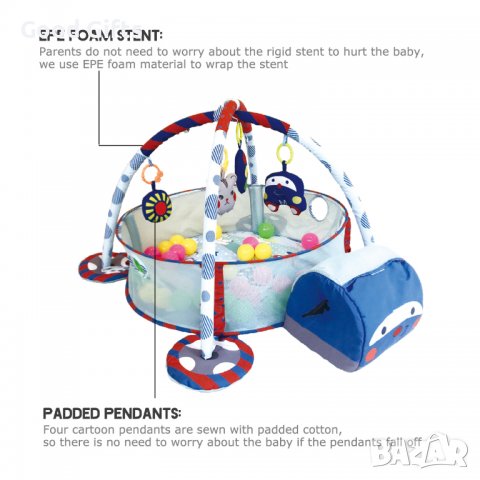 3в1 Активна гимнастика за бебета + игра с топки, снимка 7 - Други - 38297144