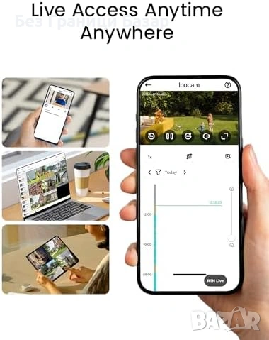 Нова Loocam 4K UHD 8MP PoE камера куполна IR 30м нощно виждане IP66 засичане движение, снимка 7 - IP камери - 54349104