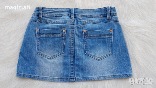 Дънкова пола размер М, снимка 4 - Поли - 34015420