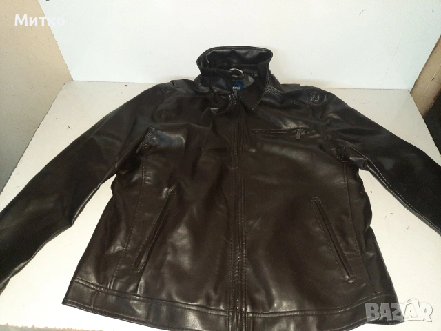 Ново черно мъжко кожено яке на LC WAIKIKI размер 2XL