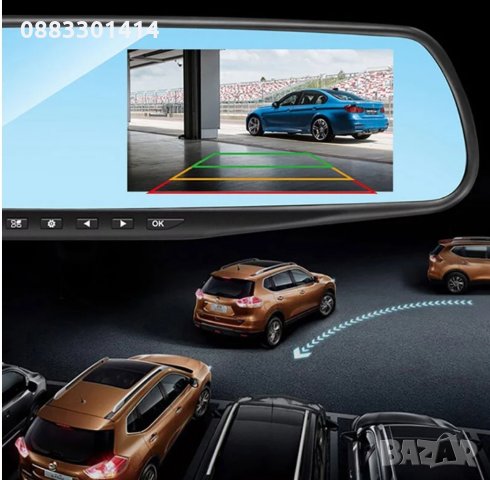 Огледало Парктроник Видеорегистратор с 2 броя камери, снимка 4 - Аксесоари и консумативи - 33745950