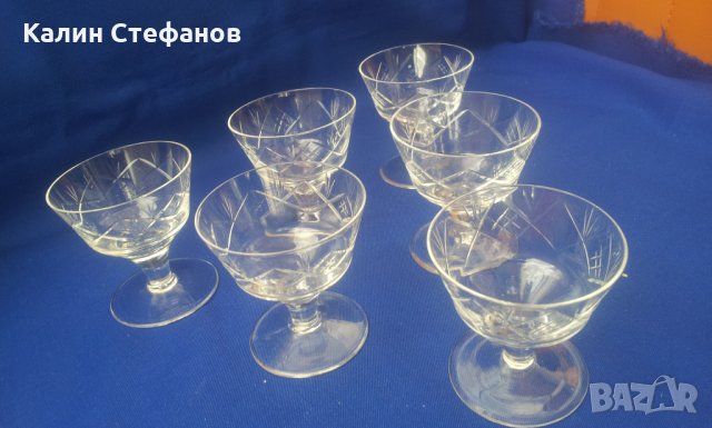 Кристални чашки, столче, гравюра, ликьор, ракия, коняк, концентрат, снимка 3 - Чаши - 32091026