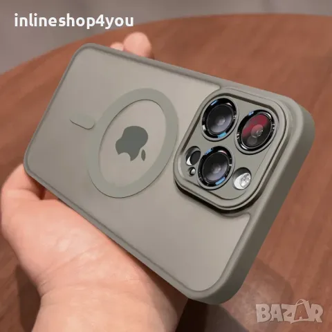 Матов MAGSAFE Кейс за Apple iPhone 16 Pro Max със защита на камерите, снимка 5 - Калъфи, кейсове - 47263120