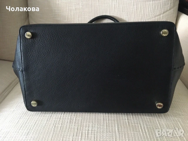 Черна дамска кожена чанта Fendi Selleria Adele Doctor's Bag, снимка 4 - Чанти - 51177064