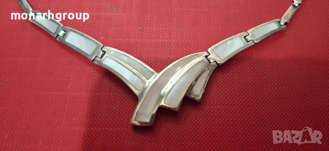 Сребърно колие, снимка 2 - Колиета, медальони, синджири - 54155925