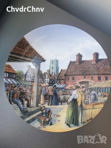 2бр Royal Doulton чинии/английска колекционерска декоративна порцеланова чиния-картина, снимка 5 - Картини - 48042680