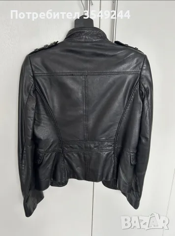 Дамско кожено яке Massimo Dutti, снимка 3 - Якета - 56116398