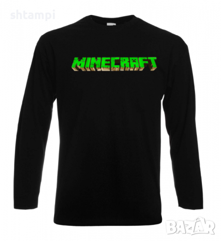 Мъжка тениска майнкрафт Minecraft Logo 1,Minecraft,Игра,Забавление,подарък,Изненада,Рожден Ден., снимка 9 - Тениски - 36496461