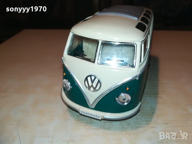 KINSMART 1/24-РЕТРО ВАГЕН-БУС-18Х8Х7СМ, снимка 11 - Колекции - 29235269