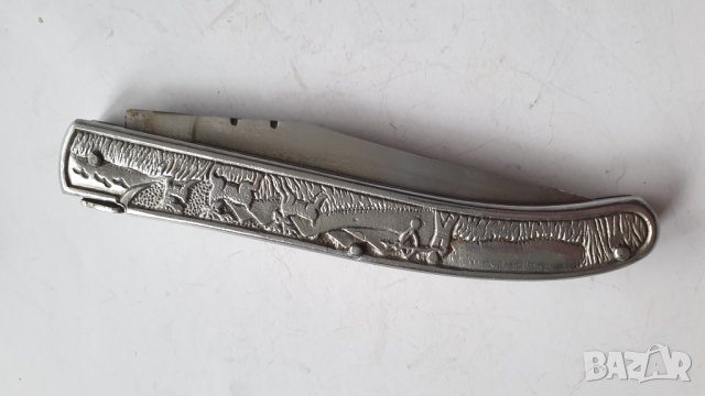 Сгъваем нож Laguiole с ловна сцена, снимка 5 - Антикварни и старинни предмети - 44374395