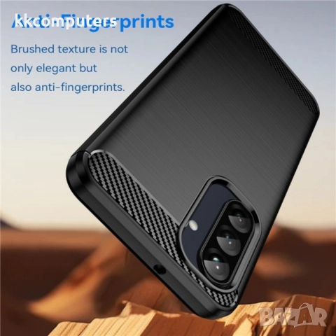 Samsung Galaxy A26 5G Удароустойчив Carbon Fiber Калъф и Протектор, снимка 5 - Калъфи, кейсове - 51450781