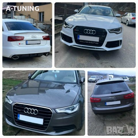 Предна броня С ПОДЛОЖКА ЗА ЕМБЛЕМА за Ауди Audi A6-Rs6 C7 Ц7 2011 2012 2013 2014 2015, снимка 10 - Тунинг - 32041399