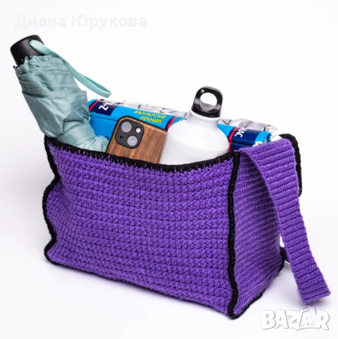 Дамска плетена чанта, снимка 3 - Чанти - 51258878