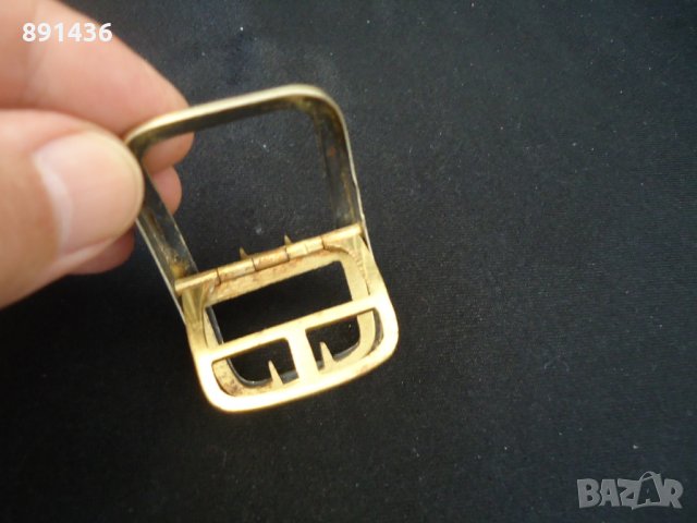 Стара френска сребърна катарама за колан с позлата антикварна, снимка 10 - Антикварни и старинни предмети - 29775645