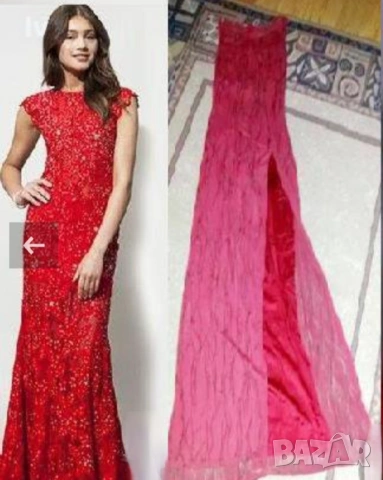 ПРОМО! М/L.Официална дълга червена рокля. Made in Italy! 