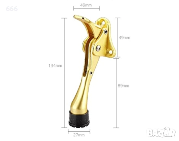 Метален педал за стоп на врата с регулируема височина, стоп за врата (червен бронз), снимка 7 - Други стоки за дома - 52940276