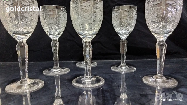  кристални чаши , снимка 6 - Антикварни и старинни предмети - 51247932