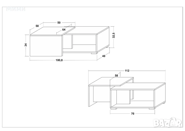 Холна маса, раздвижна, снимка 9 - Маси - 50990133
