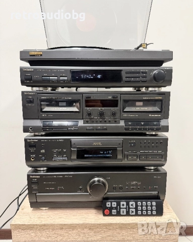 🔊Ретро аудио система - сет TECHNICS - усилвател, сд плеър, двукасетъчен дек, тунер и грамофон🔊, снимка 2 - Аудиосистеми - 52804880