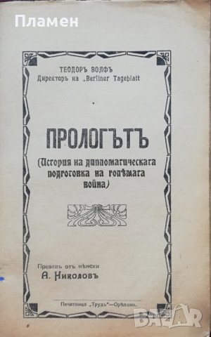 Прологътъ Теодоръ Волфъ, снимка 2 - Антикварни и старинни предмети - 37471459