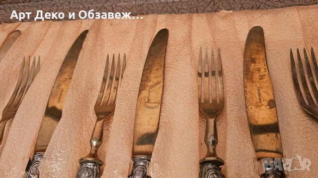 Сребърни десертни прибори, снимка 7 - Прибори за хранене, готвене и сервиране - 54140236