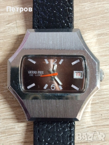 Стар Швейцарски Часовник"Grand Prix"De luxe, снимка 5 - Антикварни и старинни предмети - 52789283