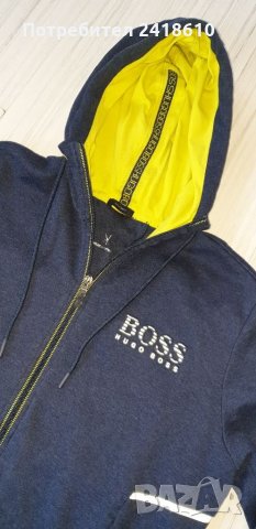 Hugo Boss Saggy Hoodie Full Zip Regular Fit Mens Size S/М ОРИГИНАЛ! Суичер с цял Цип!, снимка 3 - Спортни дрехи, екипи - 31988981
